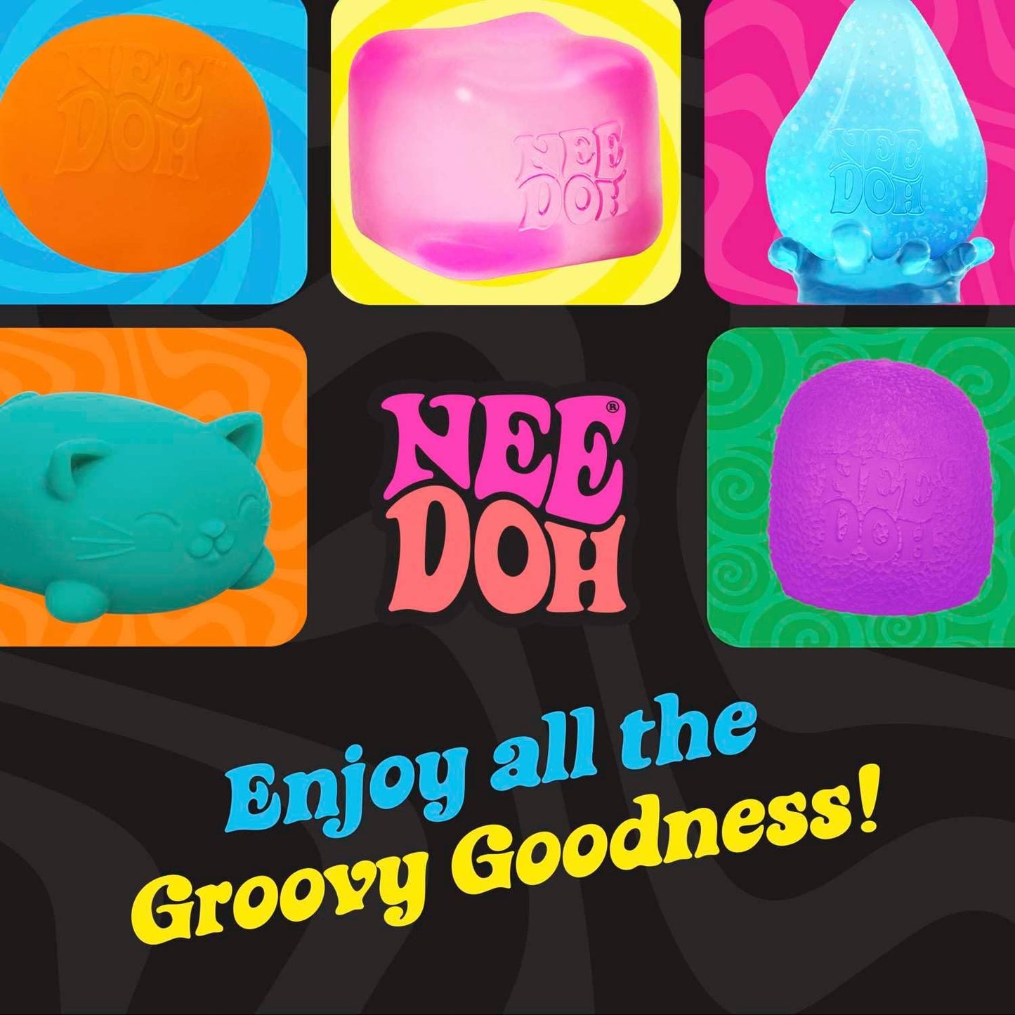 Schylling NeeDoh SplootSplat -The Splat That Sploots – Sensory Toy to Squish. Squeeze. and Pull – Ages 3 and Up – Color May Vary; One Per Pack