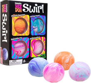 Schylling NeeDoh Teenie Swirl 4 Pack Sensory Squeeze Toy - 1.5