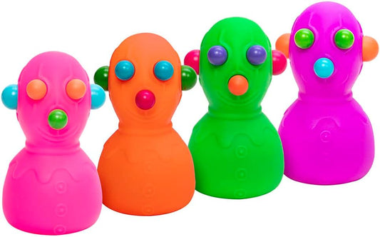 Schylling NeeDoh Panic Pete – Sensory Squeeze Toy – Popping Eyes. Ears & Nose – 4 Tall – Color May Vary (Pack of 1)