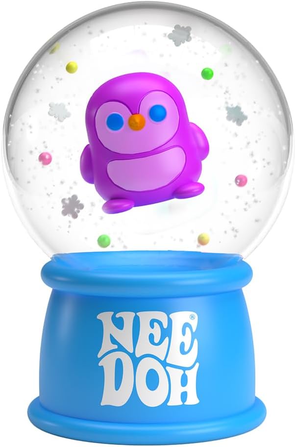 Schylling NeeDoh Squishmas Squish N- Snow Globes – Christmas Squeeze Toy – Assorted Colors – Ages 3 to Adult (Pack of 1)