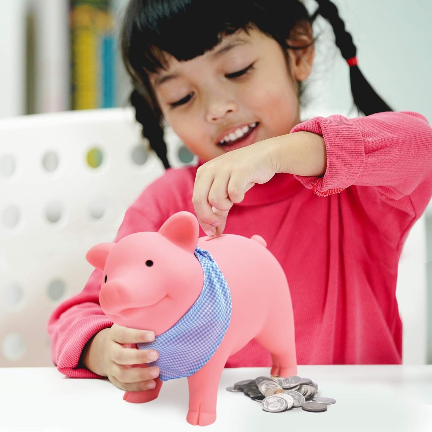 Schylling Rubber Piggy Bank Pink, 1 EA