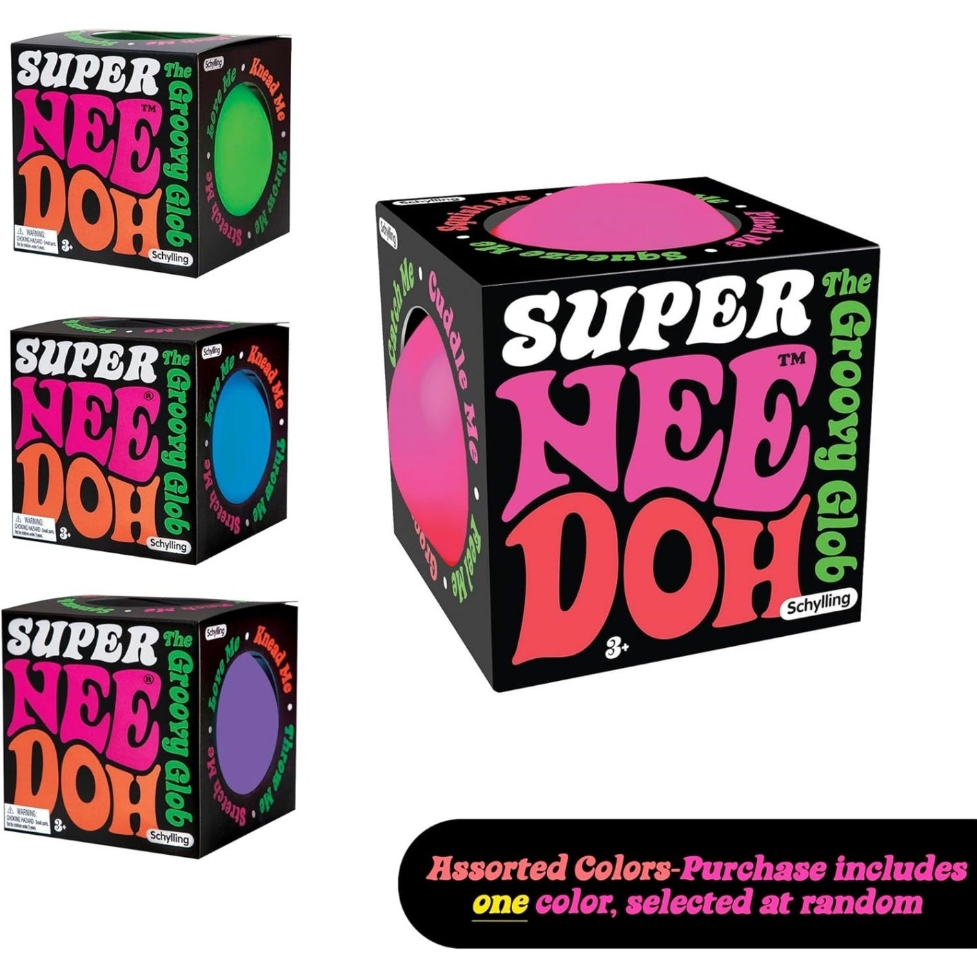 Super NeeDoh – Jumbo Stress Ball – 4.5 – Assorted