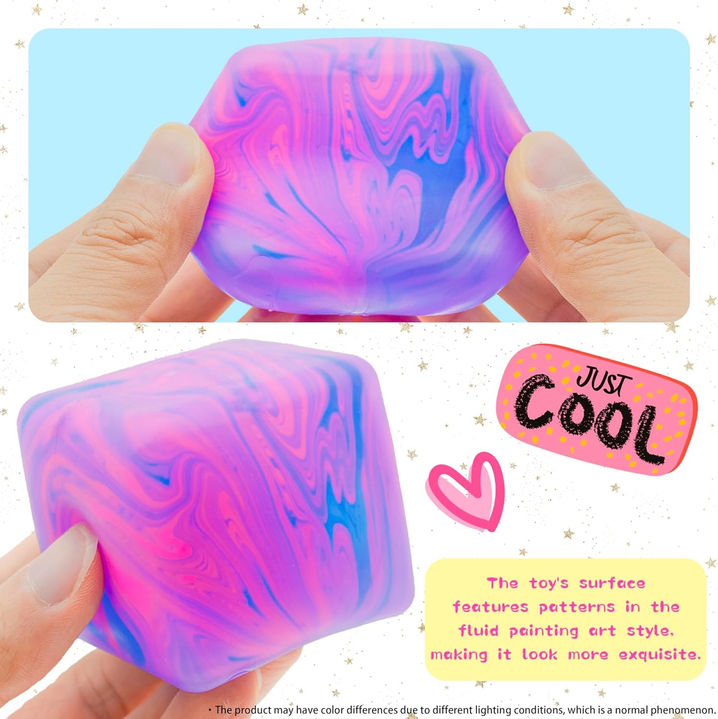 NeeDoh Nice Cube C Solid Squish C Pink & Blue