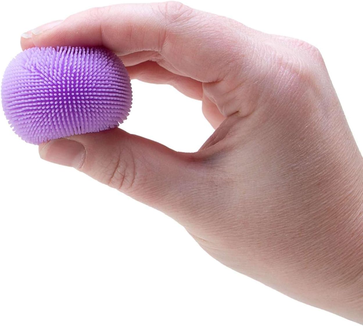 Schylling Teenie NeeDoh Fuzz Ball – Mini Sensory Toy with a Velvet Texture and Soft Cloud Squish – Color May Vary; Three Fuzz Balls Per Pack