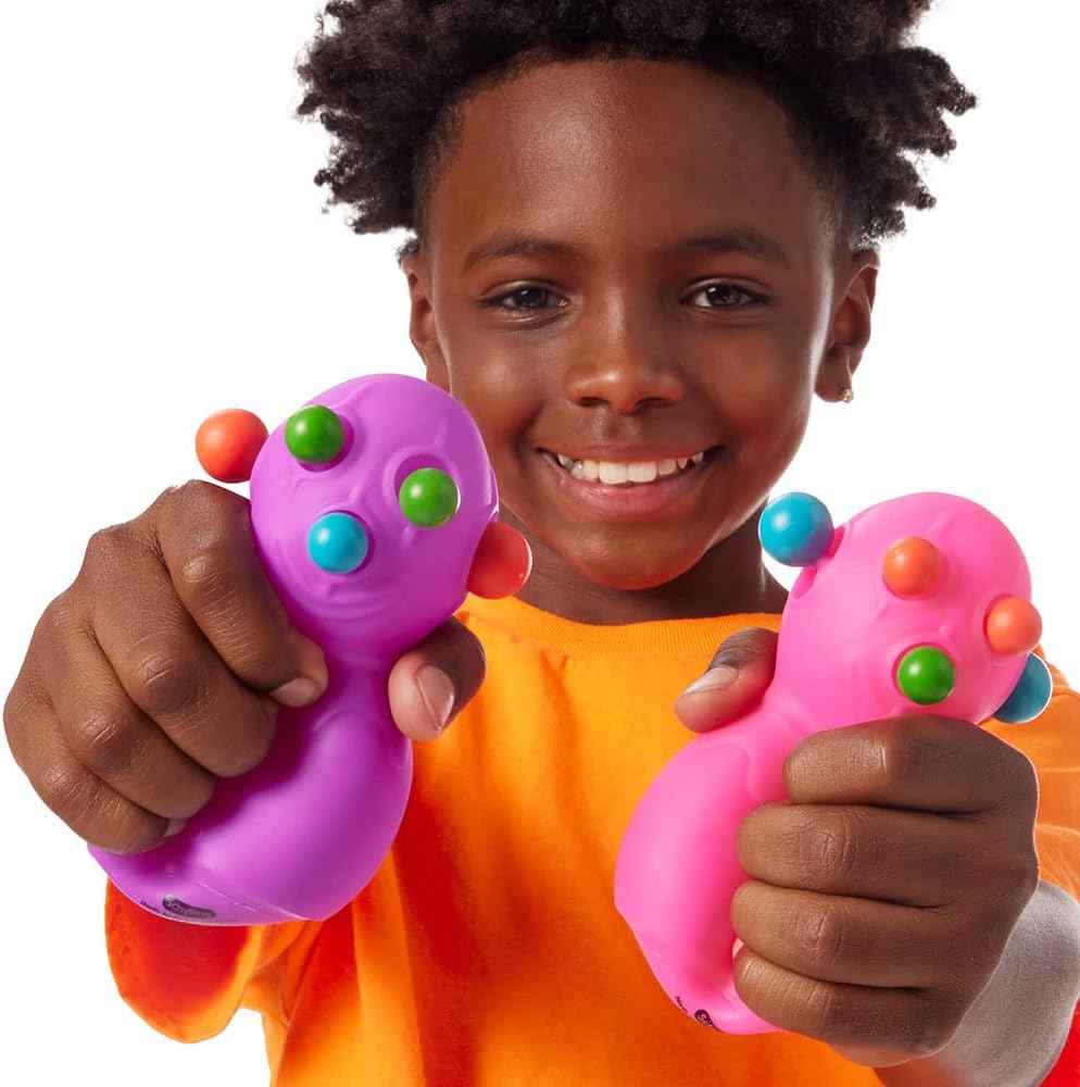 Schylling NeeDoh Panic Pete – Sensory Squeeze Toy – Popping Eyes. Ears & Nose – 4 Tall – Color May Vary (Pack of 1)