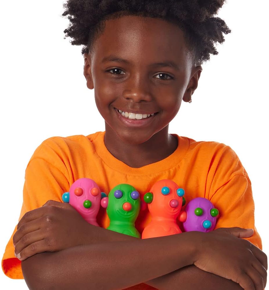 Schylling NeeDoh Panic Pete – Sensory Squeeze Toy – Popping Eyes. Ears & Nose – 4 Tall – Color May Vary (Pack of 1)