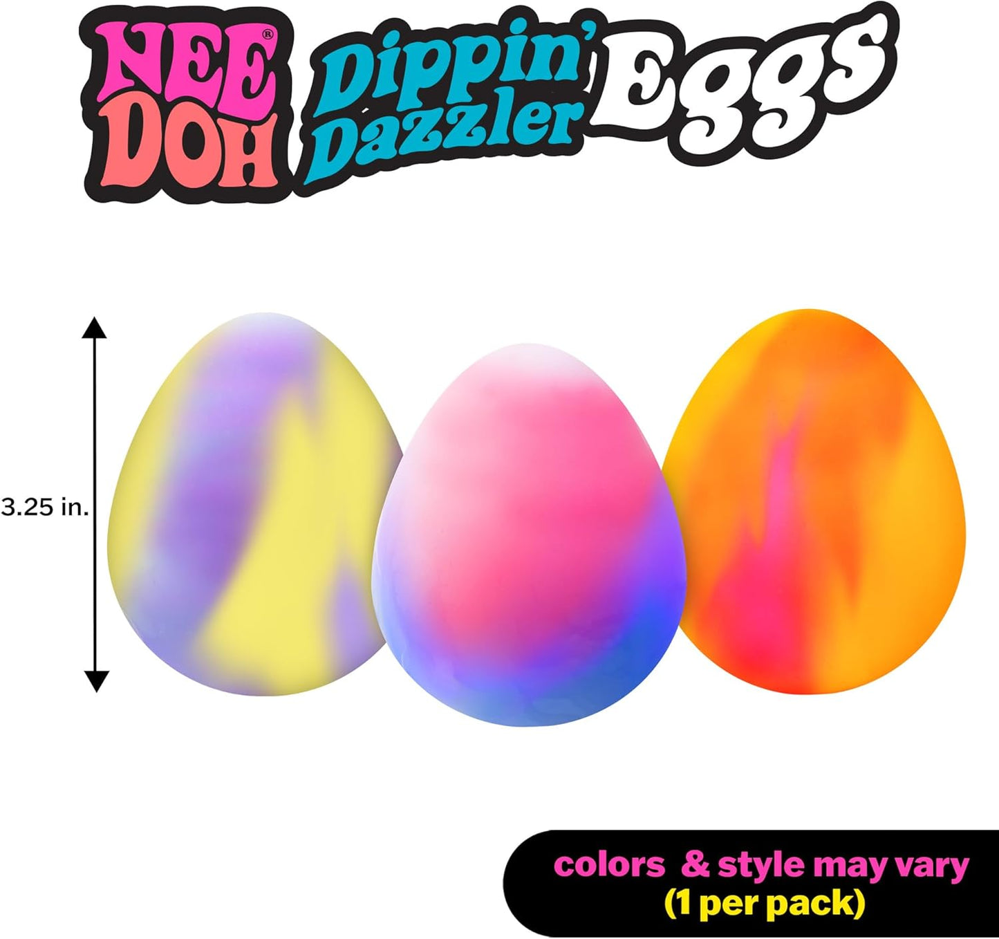 Schylling Needoh Dippin Dazzler – Sensory Squeeze Toy – Colors May Vary