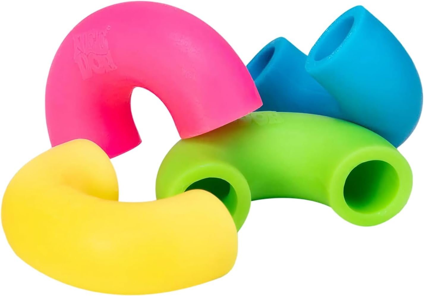 Schylling NeeDoh Mac ‘N- Squeeze – Sensory Squeeze Toy – Contains 4 Squishy Noodles – 3 Wide – Color May Vary (Pack of 1)